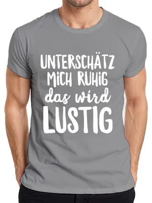 Immagine prodotto di Non sottovalutarmi, sarà divertente, detto sfacciato, umorismo divertente T-shirt da uomo, grigio, 3XL