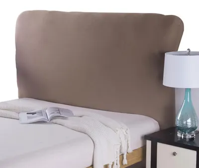 Obrázek produktu pro Potah na čelo postele, elastický, pro postele o šířce 120-140 cm, barva hnědá