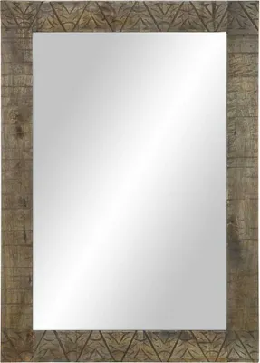 Produktbild von vidaXL Badspiegel Grau 50x2,5x70 cm Massivholz Mango