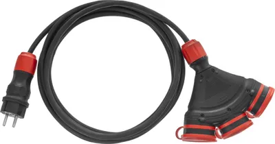 Productafbeelding van Plastrol verlengkabel met stekker en stopcontact, 3-voudig, 10 meter, H05RR-F (W-01172)