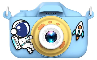 Obrázek produktu pro Andoer kreslený dětský fotoaparát, dětský digitální fotoaparát pro chlapce a dívky s dvojitým objektivem, 2palcovým IPS displejem, rozšířenou pamětí 32 GB, rozlišením 20 megapixelů, videokamerou s rozlišením 1920P, paměťovou kartou 32 GB a čtečkou karet