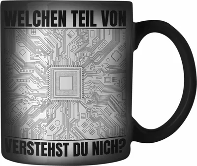 Produktbild von Trendation - Elektroniker Farbwechsel Zauber-Tasse Geschenk Welchen Teil Von Verstehst Du Nicht Elektrotechnik Männer Spruch (Schwarz)
