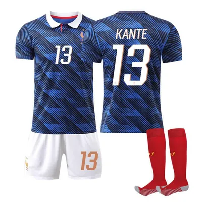 Immagine prodotto di #13 KANTE Francia casa stadio Coppa del Mondo 2026 maglia da calcio per bambini e adulti TAGLIA:22