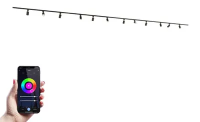 Image de HOFTRONIC - Kit système de rails 4 x 1,5 m 12 spots RGBWW GU10 IP20