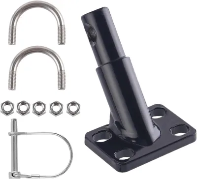Immagine prodotto di Kit di fissaggio per biciclette - Adattatore per rimorchio - Trasporto sicuro - Giunto universale - 9 x 6 x 4 cm - Nero