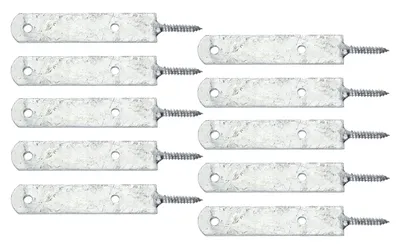 Produktbild von Alberts 10 x Zaunriegelhalter mit Holzgewinde, 210 mm x 8 x 60 mm, feuerverzinkt