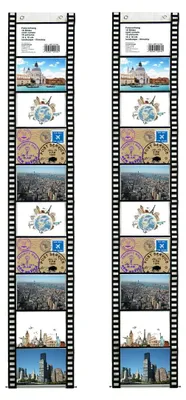 Fotohalter 2er-Set, 10x15 cm, für 10 Fotos, Querformat, schwarz