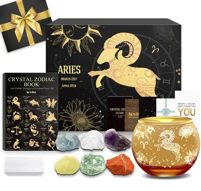Zdjęcie produktu dla Aovila Widder: Prezenty dla kobiet zodiaku Baran. Świeczniki, podświetlniki, kryształy