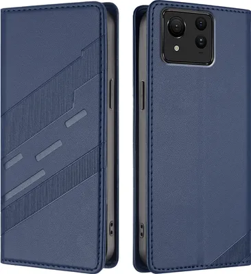 Produktbild von Hülle für Asus Zenfone 11 Ultra, Kunstleder Brieftaschen Handyhülle mit Kartenfach und Standfunktion Blau