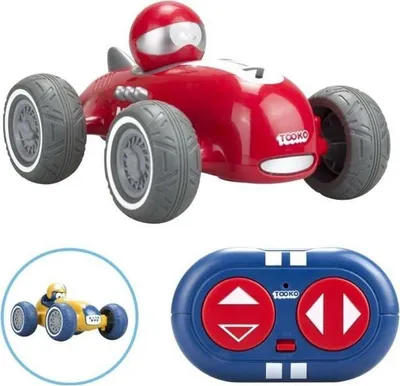 Image de Voiture Télécommandée TOOKO Look Vintage, 13 cm, 2.4 Ghz, Rouge ou Jaune, Dès 3 Ans