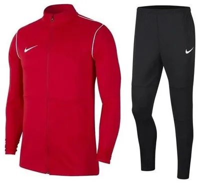 Produktbild von Nike Herren Trainingsanzug Park Knit 20 , Rot/Schwarz , Gr: S , Neu