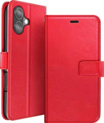 Image de Mayaxess, étui pour iPhone 17 Portefeuille avec dragonne & support, rouge