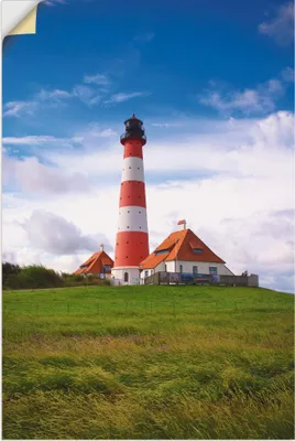 Produktbild von ARTland Wandbild, selbstklebend Westerhever Leuchtturm Größe: 20x30 cm