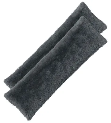 Image de vidaXL, housses de coussin 2 pièces, modèle HEERLEN, anthracite, 40 x 145 cm, en polaire