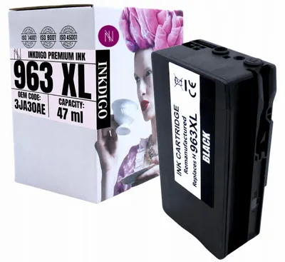 Produktbild von Inkdigo Tinte 963XL für HP OfficeJet Pro 9010, 9010e, 9012e, 9013 – Schwarz, 47 ml,, KI-generiertes Bild