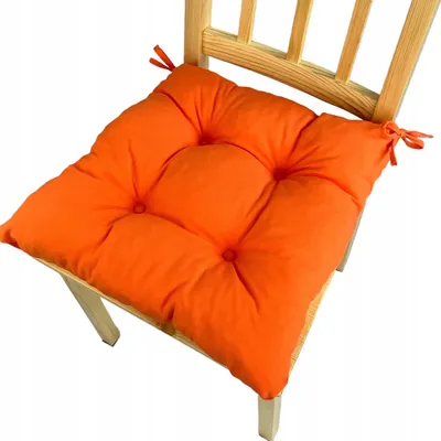 Produktbild von Stuhlkissen, Trapezförmiges Stuhlkissen, Sitzkissen, orange, 40x35x40x8 cm, Kissen für Heimstühle und Gartenmöbel, Gartenkissen,