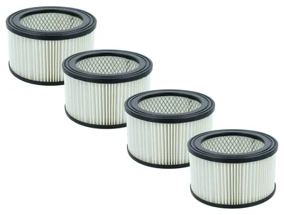 Produktbild von vhbw 4 Faltenfilter kompatibel mit Firefix 963 Aschesauger - Patronenfilter Schwarz Weiß Abwaschbar