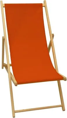 Immagine prodotto di Sdraio in legno color paprika - tessuto trattato idrorepellente