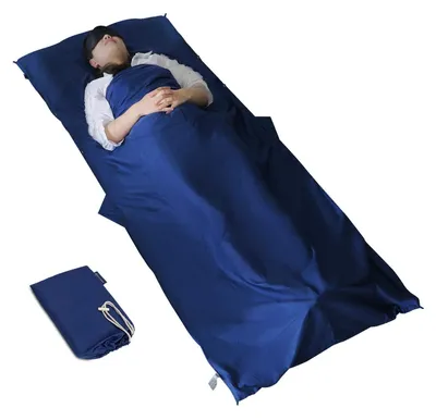 Image de Sac de couchage léger en coton, idéal pour l'été - 95 x 220 cm