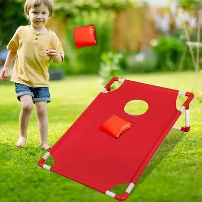 Produktbild von Cornhole-Spiel | Tragbares Wurfspiel | mit Aufbewahrungstasche und Sandsäcken für Cornhole | für Jungen und Mädchen im Freien Outdoor Garten Camping Strand Rasen Party Geburtstag