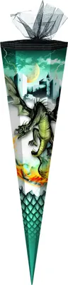 Produktbild von Schultüte / Zuckertüte / 85cm / eckig / "Dragon"