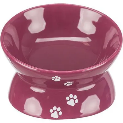 Obrázek produktu pro Trixie Zvýšená ergonomická keramická miska, 0.15 l/ø 13 cm, vínová