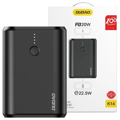 Obrázok produktu pre Dudao Power Bank 10000 mAh Power Delivery incarcare rapida 3.0 22,5 W negru (K14_Black)