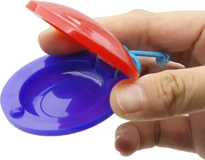 Immagine prodotto di 2 pezzi nacchere dito strumento a percussione giocattolo musicale per bambini bambini educazione precoce