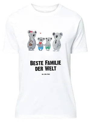 Produktbild von Mr. & Mrs. Panda Größe L T-Shirt Koala Familie zwei - Weiß - Geschenk, mit Spruch, Zusammen, Tshirt, Muttertag, Shirt, Koalabär