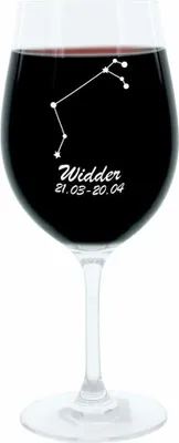 Immagine prodotto di Leonardo Weinglas 400 ml, Motivglas, Sternbild Widder, Geschenk, Stimmungsglas mit Gravur, Moodglas, 22 cm