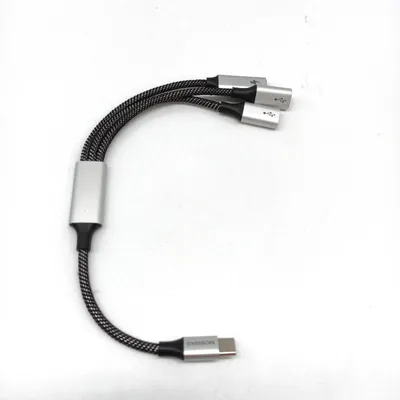 Produktbild von USB C Stecker auf USB C Buchse Splitteradapter mit 60W Ladeleistung Ladegerät Adaptergerät Adapterstecker