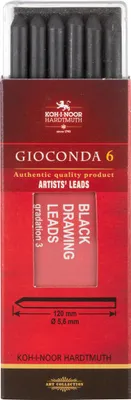 Obrázek produktu pro KOH-I-NOOR Pencil Graphite Leads 3 Sada umělých uhlíků 5,6 mm 6 ks