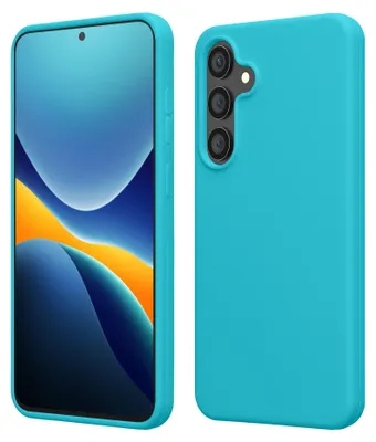 Produktbild von kwmobile Handyhülle für Samsung Galaxy S24 FE Hülle - Case Silikon - Kabelloses Laden - Schutzhülle Cover in Cool Glacier