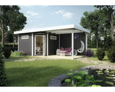 Produktbild von Lounge Haus weka Davos mit Fußboden und Lounge 586 x 278 cm anthrazit