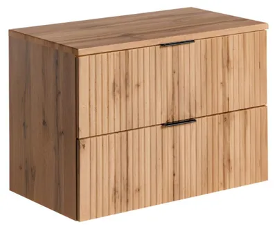 Produktbild von Badezimmer-Set NOXERA 80 cm – Wotan Eiche – Unterschrank mit Waschtischplatte