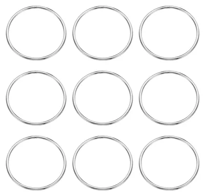 9 RVS O-Ringe 90x100x5 mm nahtlos für Basteln