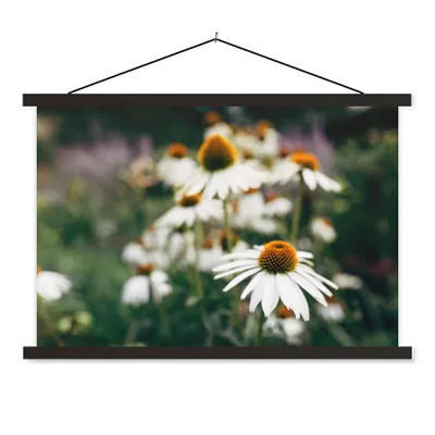Produktbild von MuchoWow® Textilposter Blumen - Herbst - Botanisch 60x40 cm mit schwarzem Rahmen - Hölzernes