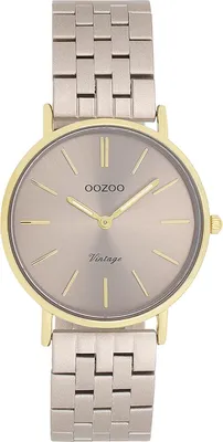 Produktbild von Oozoo Armbanduhr taupe braun Metall Vintage Series Damen Analog-Quarzuhr UOC20409