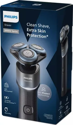 Zdjęcie produktu dla Philips Shaver Seria 5000X X5006/00 Golarka elektryczna do golenia na mokro i na sucho, Golarka rotacyjna, Niebieski, Replace every 2 yrs with SH30, 2 lat(a), Bateria, 50 min