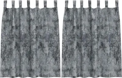 Produktbild von vidaXL Samtvorhänge mit Vorhängen 2 pcs Silber Grau 140 x 140 cm Samt