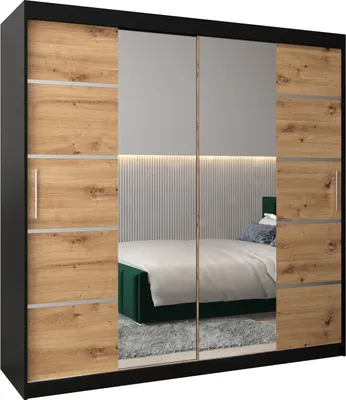 Produktbild von Kleiderschrank, Schiebetürenschrank Schlafzimmer, Schrank mit Spiegel VERONA 4 200 cm