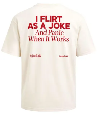 Produktbild von Herren T-Shirt - I flirt as a joke - Oversized Relaxed Fit Printshirt Sommer Fashion Streetstyle Neverless®