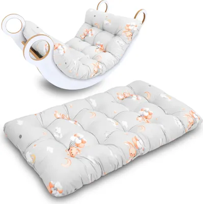 Produktbild von Krabbeldecke für Baby Kissen für Kletterbogen 60x120 cm - Bodenkissen Kinder Matte für Montessori Spielbogen Wippe Kletter Bogen Polster Spieldecke für Kinderzimmer Kaninchen