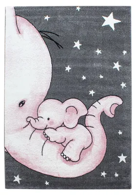 Produktbild von Kinder Teppich Kikki rechteckig, Farbe: Pink, Größe:200x290 cm