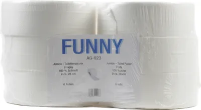 Produktbild von Funny Jumbo Toilettenpapier, 2-lagig, Ø28 cm