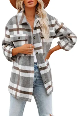 Productafbeelding van Oversized Flanellen Hemd - Grijs Ruitpatroon