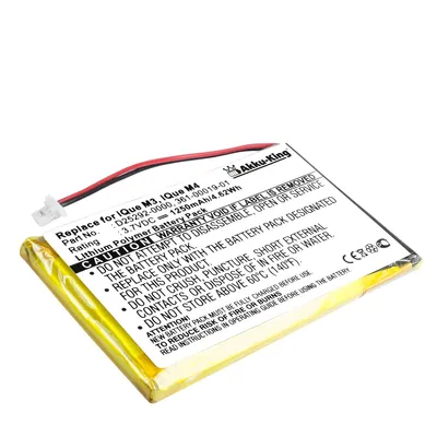 Produktbild von Akku-King 20106534, Akku, NavGear, Weiß, Lithium Polymer (LiPo), 1250 mAh, 3,7 V