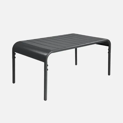 Produktbild von sweeek - Rechteckiger Couchtisch aus Stahl für den Garten - Anthrazit