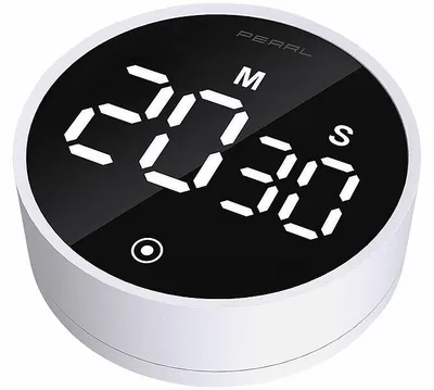 Image de Minuteur numérique à molette avec écran LCD et support magnétique