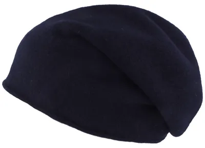 Kopka NeRo Beanie Rollrandmütze aus Walkstrick in blau
